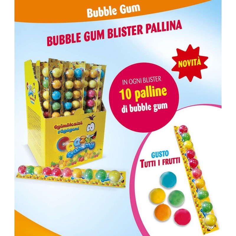 BUBBLE GUM CRAZY BLISTER 32,5 gr. (50 Pz)