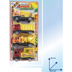 CAMION DA LAVORO blister 4 Pz 44x20.5 cm
