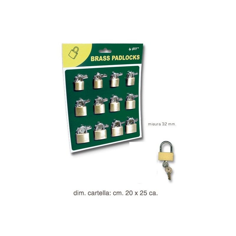CARTELLA LUCCHETTI 32 mm (12 Pz)