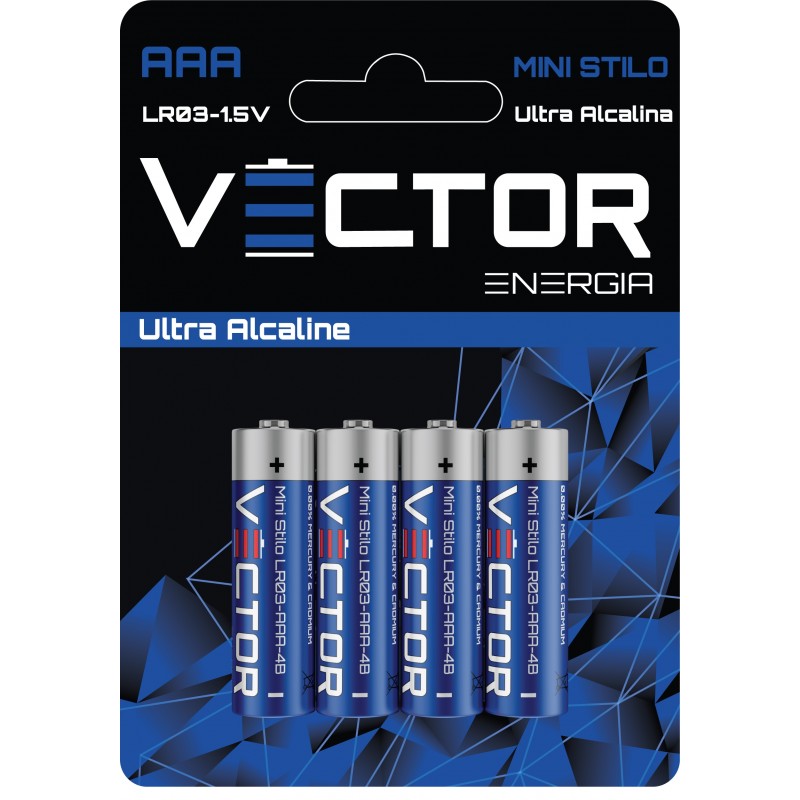 BATTERIE VECTOR MINISTILO ALKALINE (4x12 pz)