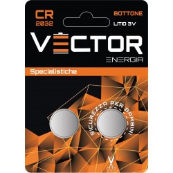 BATTERIE VECTOR CR2032 LITIO (2x12 pz)