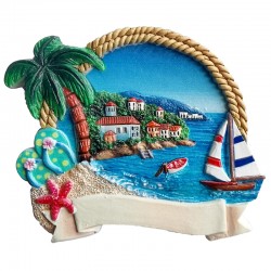MAGNETE 3D - PALME E BARCHE -