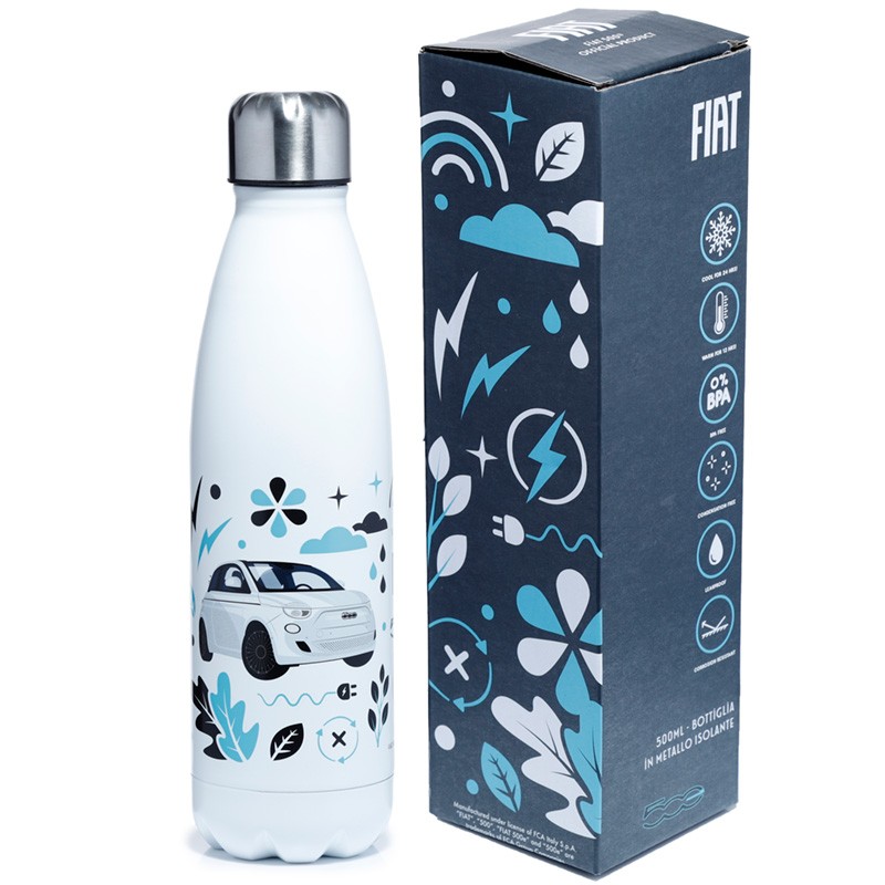 BOTTIGLIA TERMICA IN ACCIAIO 500 Ml - FIAT 500 E -