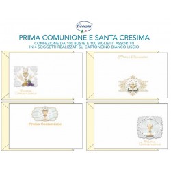 BIGLIETTI PRIMA COMUNIONE 4 sogg. 9x13 (f.to 9) (100/100 Pz)