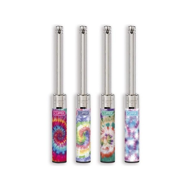 ACCENDIGAS CLIPPER TUBE TIE DYE (12 Pz)