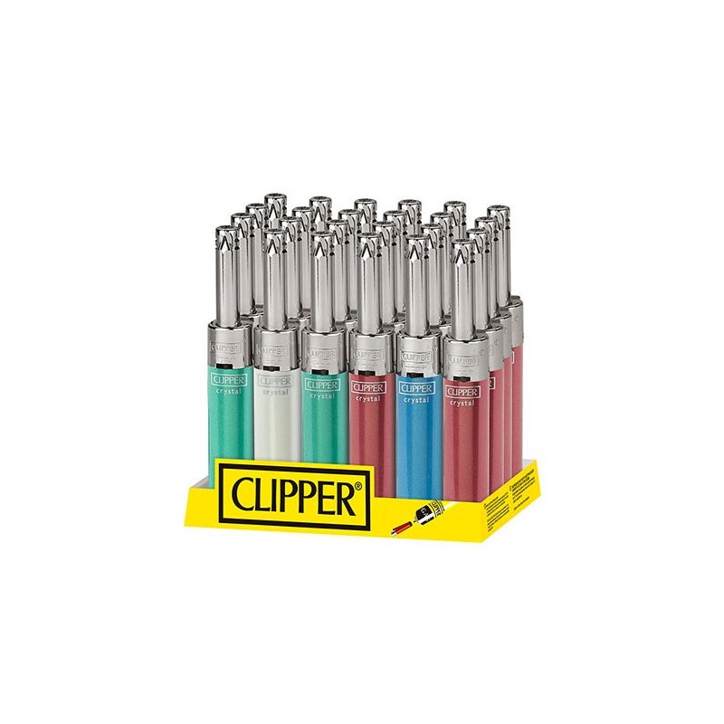 ACCENDIGAS CLIPPER MINITUBE CRYSTAL (24 Pz)