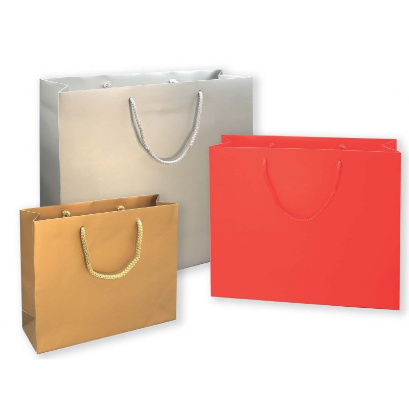 SHOPPER CARTA 26x8x22 cm MONOCOLORE (12 Pz)