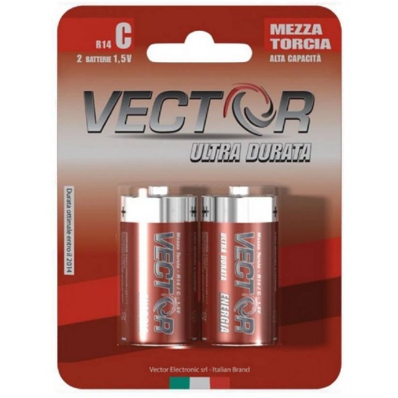 BATTERIE VECTOR 1/2 TORCIA ULTRADURATA (4x12 pz)