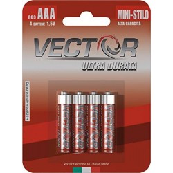 BATTERIE VECTOR MINISTILO ULTRADURATA (4x12 pz)