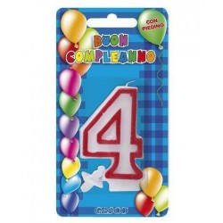 CANDELE A POIS ROSSE N. 4...