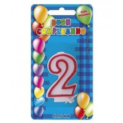 CANDELE A POIS ROSSE N. 2...