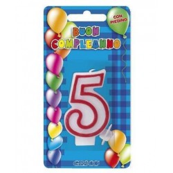 CANDELE A POIS ROSSE N. 5...