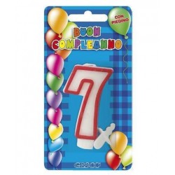 CANDELE A POIS ROSSE N. 7...