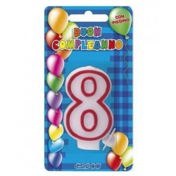 CANDELE A POIS ROSSE N. 8...