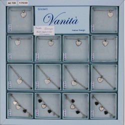 EXPO BRACCIALI ACCIAIO E ZIRCONI (14 Pz)