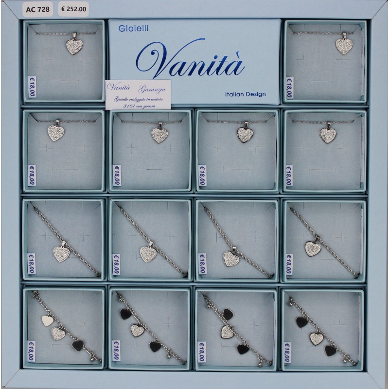 EXPO BRACCIALI ACCIAIO E ZIRCONI (14 Pz)