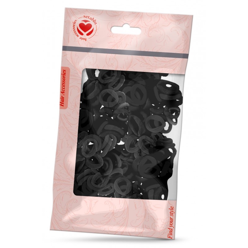 ELASTICI MINI 100 Pz NERI (12 Pz)