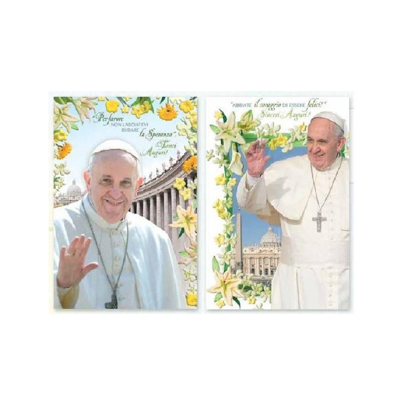 BIGL. MICART AUGURI PAPA FRANCESCO (8 bigl)