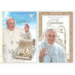 BIGL. MICART CRESIMA PAPA FRANCESCO (8 bigl)