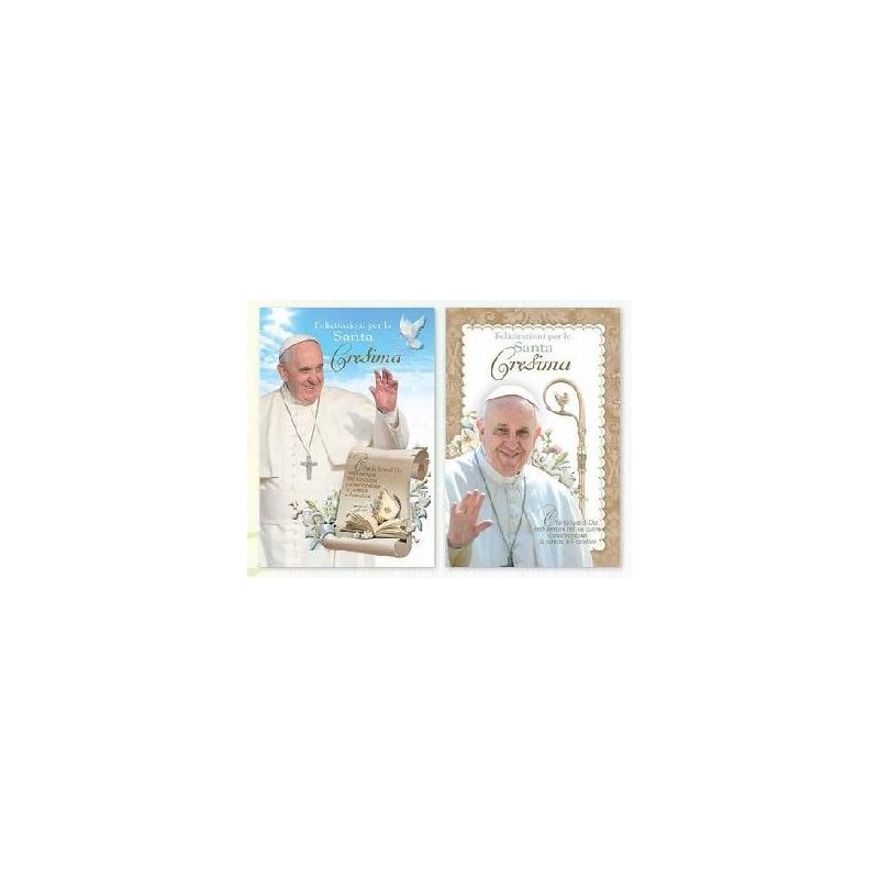 BIGL. MICART CRESIMA PAPA FRANCESCO (8 bigl)