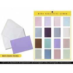 BIGLIETTI MINI LIBRO MONOCOLORE (120 Pz)