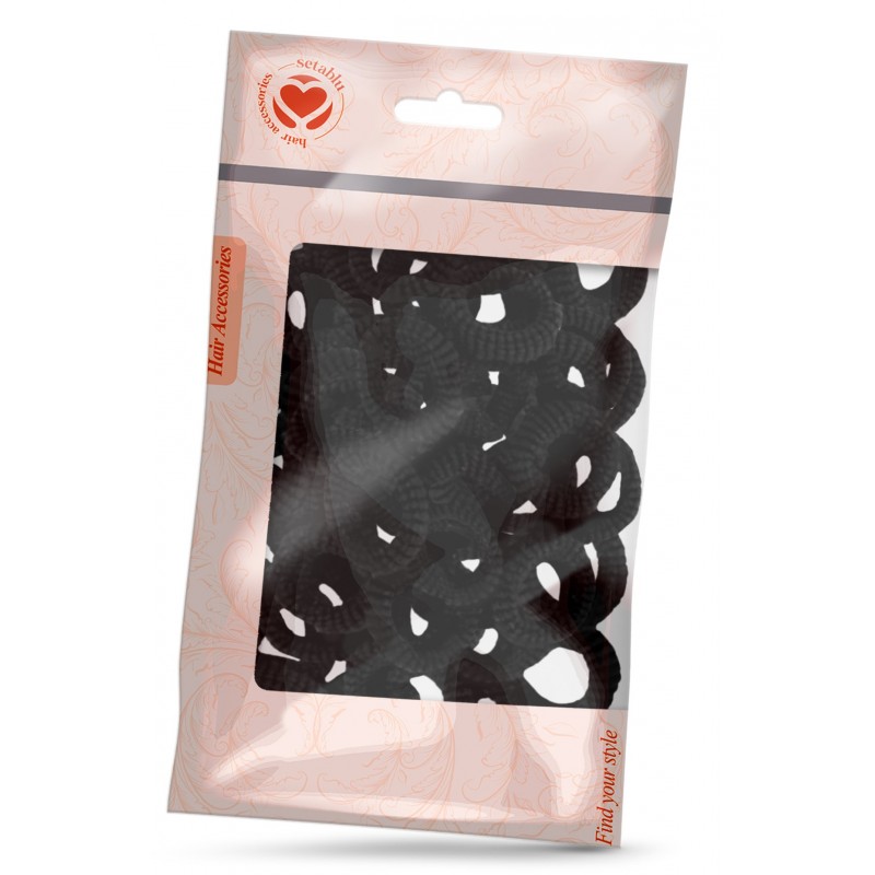 ELASTICI MINI 25 Pz NERI (12 Pz)