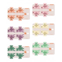 PINZA CAPELLI COLORI PASTELLA 4 PZ (12 Pz)