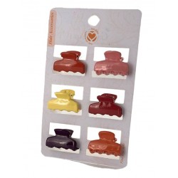 PINZETTE CAPELLI SMALL COLORATE 6 pz (12 Pz)
