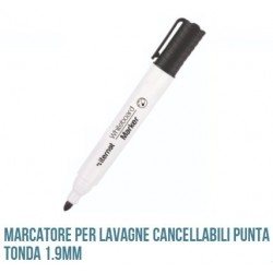 MARCATORE LAVAGNE P.TONDA NERO (12 Pz)