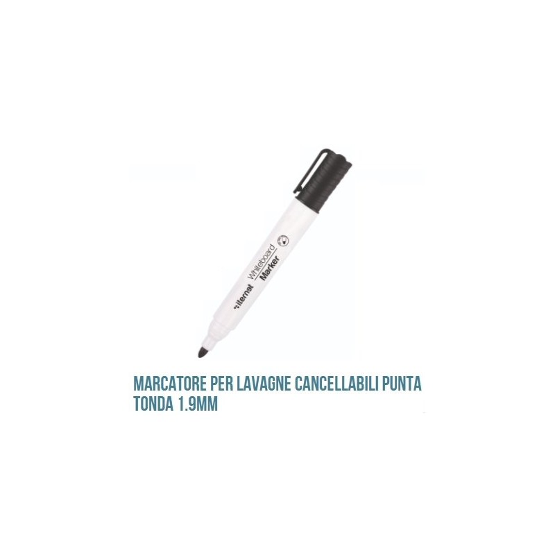 MARCATORE LAVAGNE P.TONDA NERO (12 Pz)