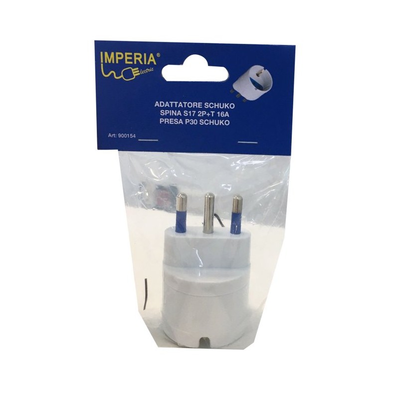IMPERIA ADATTATORE SCHUKO BIANCO 17 A BS