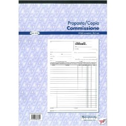 BLOCCO COPIA COMMISSIONE 50x2 A4 copie 297x225 (10 Pz)