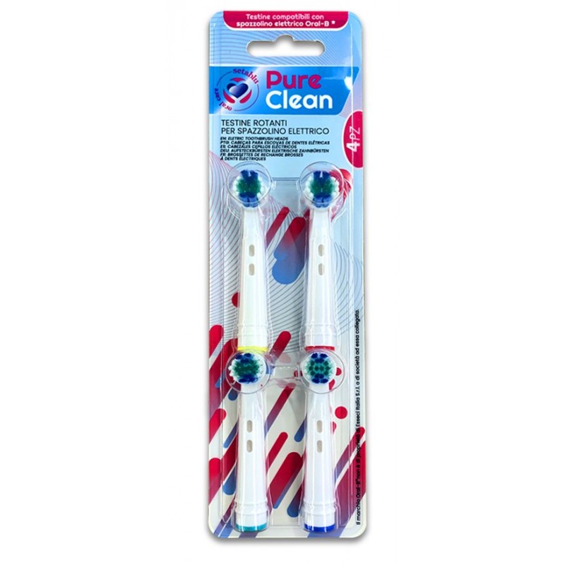TESTINE SPAZZOLINO ELETTRICO 4 PZ PURE CLEAN
