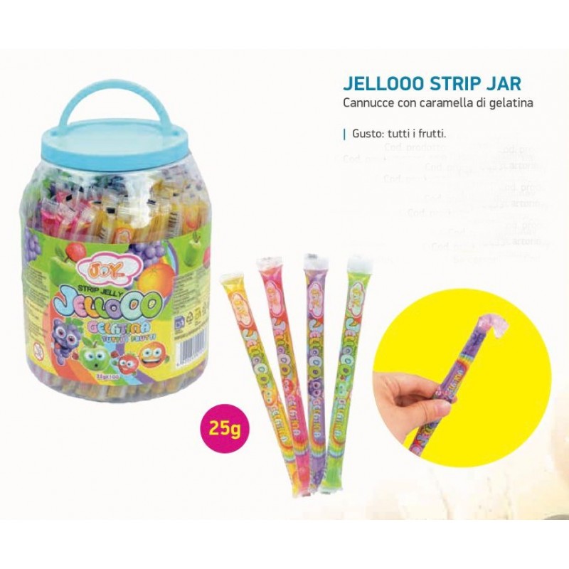 JELLOOO STREEP JAR 25 gr (100 Pz)