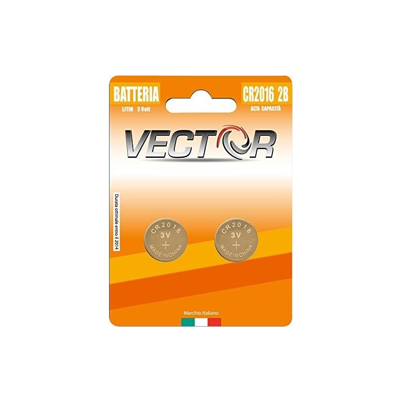 BATTERIE VECTOR CR2016 LITIO (2x10 pz)