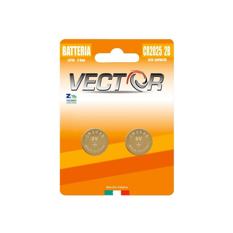 BATTERIE VECTOR CR2025 LITIO (2x10 pz)