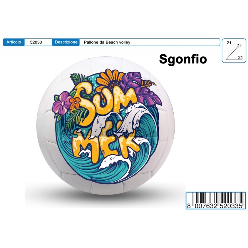 PALLONE BEACH VOLLEY MIRAGE SUMMER SGONFIO