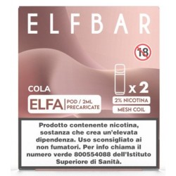 ELFBAR ELFA 2 ML PREFILLED POD COLA 2 Pezzi 20 ml (10 Pz)