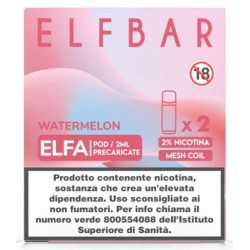 ELFBAR ELFA 2 ML PREFILLED POD WATERMELON 2 Pezzi 20 ml (10 Pz)