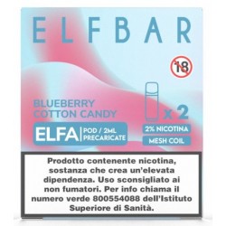 ELFBAR ELFA 2 ML PREFILLED POD BLUEBERRY COTTON CANDY 2Pz (10 Pz
