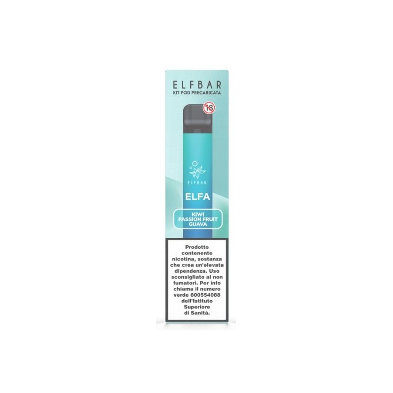 ELFBAR ELFA DEVICE AURORA BLUE+POD KIWI PASSION FRUIT GUAVA 20 m