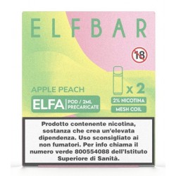 ELFBAR ELFA 2 ML PREFILLED POD APPLE PEACH 2 Pezzi 20 ml (10 Pz)