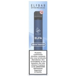 ELFBAR ELFA DEVICE AURORA BLUE+POD CREAM TOBACCO 20 ml (5+5 Pz)