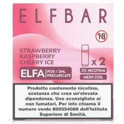 ELFBAR ELFA 2 ML PREFILLED POD STRAWBERRY RASPBERRY CHERRY ICE 2