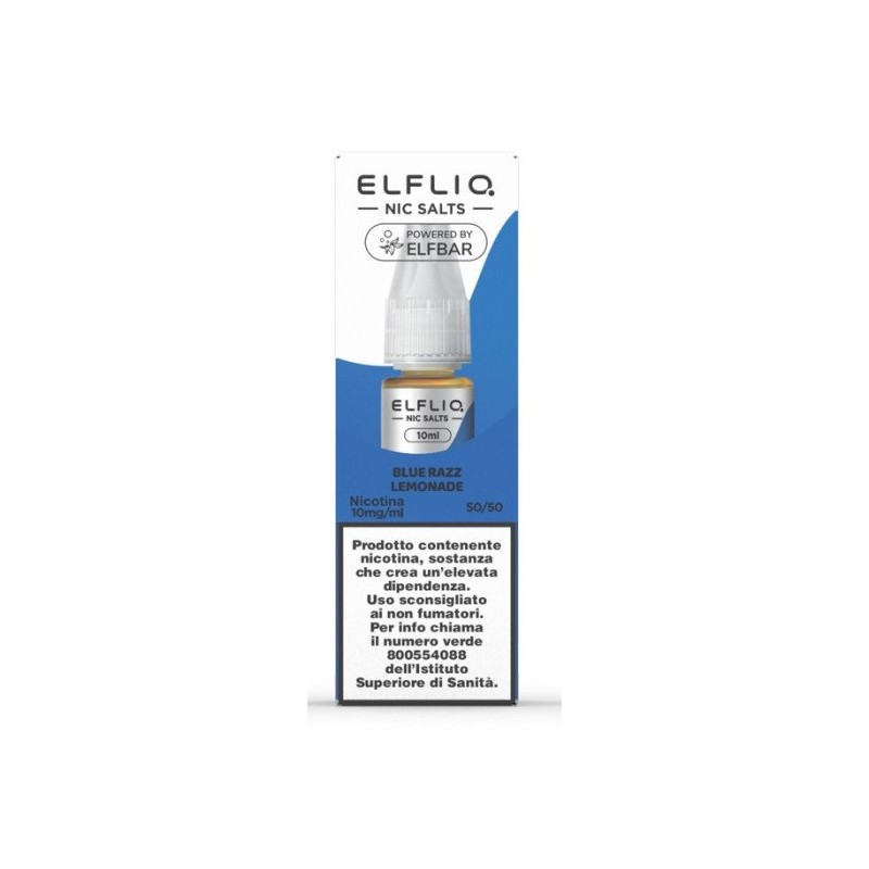 ELFLIQ NIC SALTS-BLUE RAZZ LEMONADE-NICOTINA 1% 10 ml (5 Pz)