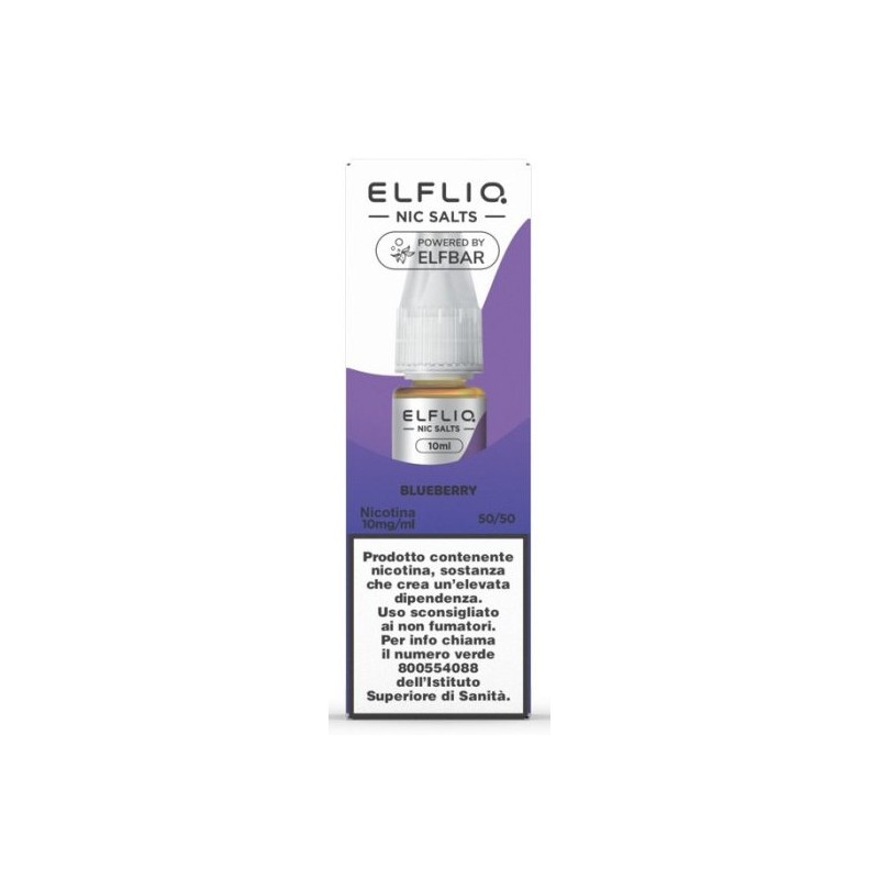 ELFLIQ NIC SALTS-BLUEBERRY-NICOTINA 1% 10 ml (5 Pz)
