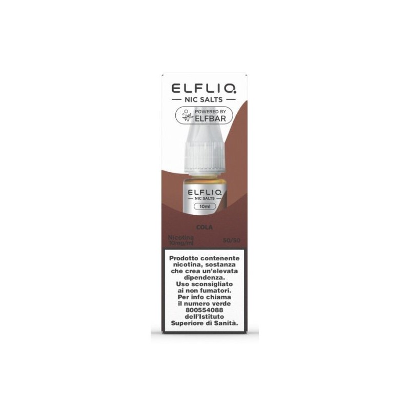 ELFLIQ NIC SALTS-COLA- NICOTINA 1% 10 ml (5 Pz)