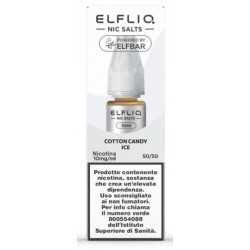 ELFLIQ NIC SALTS-COTTON CANDY ICE- NICOTINA 1% 10 ml (5 Pz)