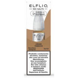 ELFLIQ NIC SALTS-CREAM TOBACCO- NICOTINA 1% 10 ml (5 Pz)