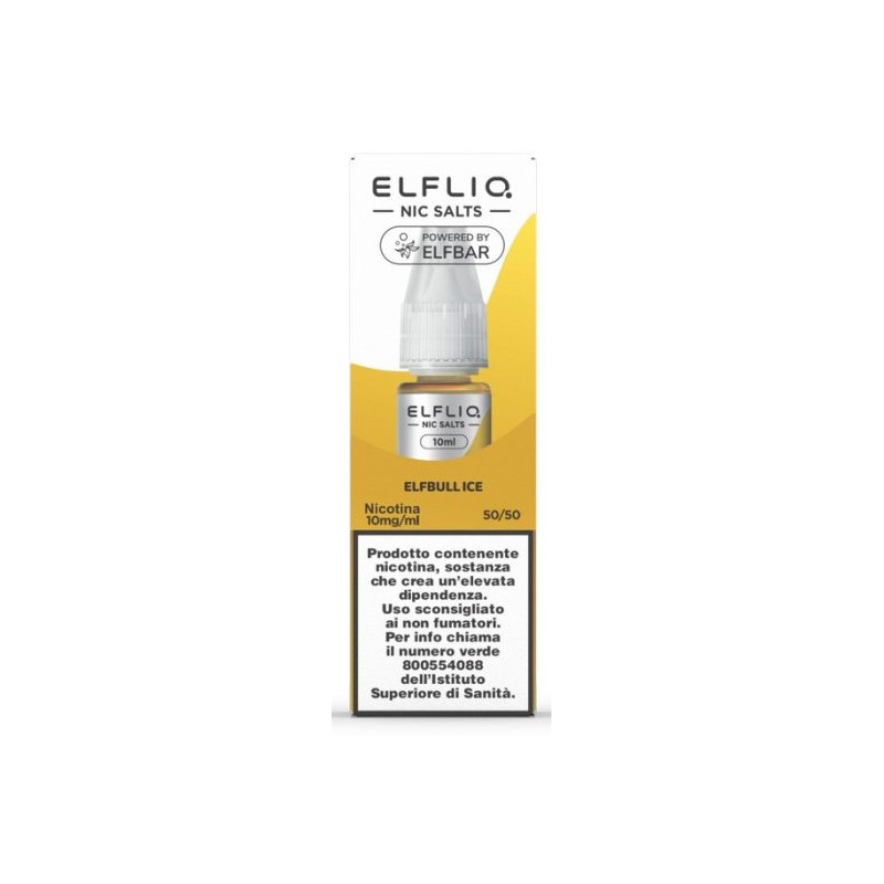 ELFLIQ NIC SALTS-ELFBULL ICE- NICOTINA 1% 10 ml (5 Pz)